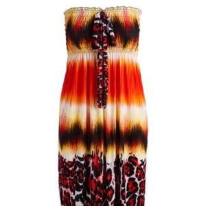 Nema Avenue Orange Tie-Dye  Dress-Skirt.
